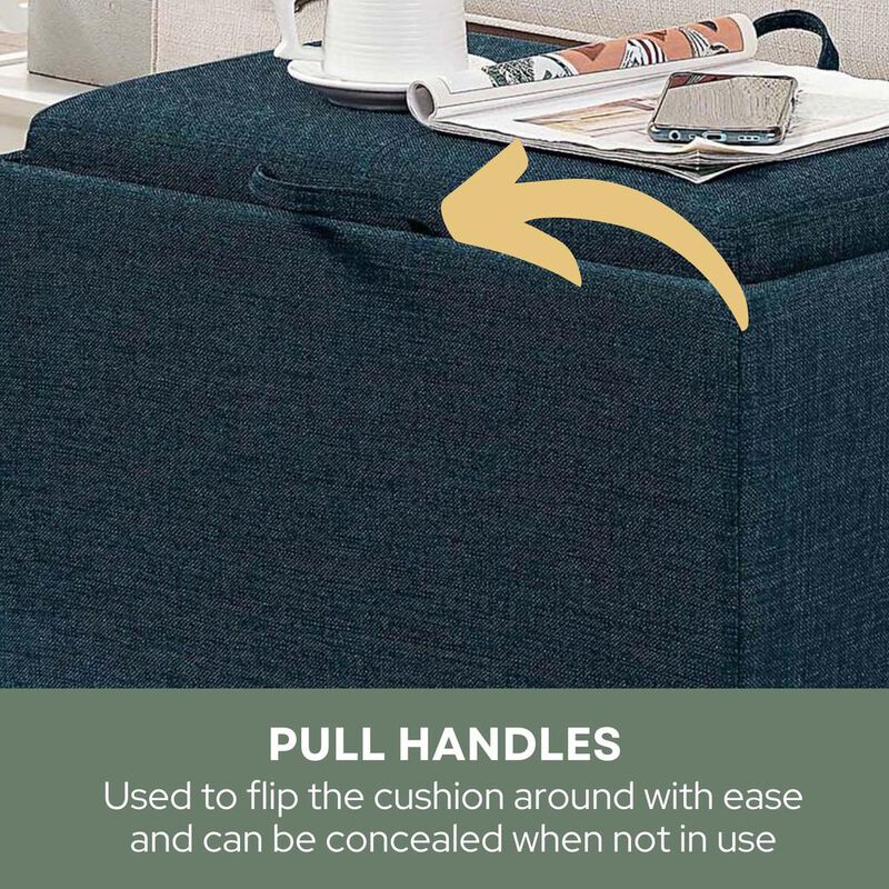 Convience Concept, Inc. Designs4Comfort Accent Storage Ottoman with Reversible Tray