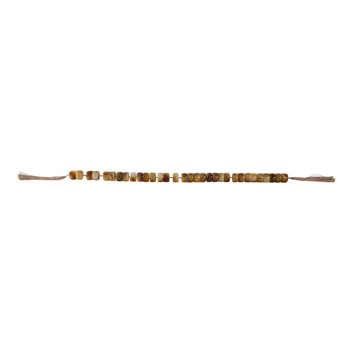 38" Cylinder 1" Resin Beaded Garland, Brown