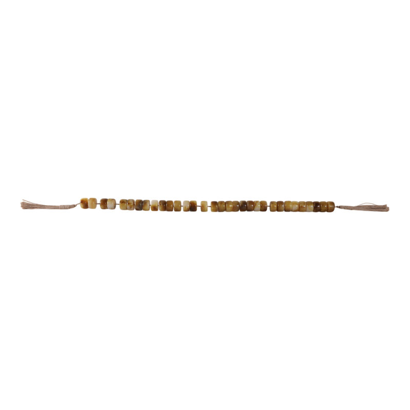 38" Cylinder 1" Resin Beaded Garland, Brown image number 1