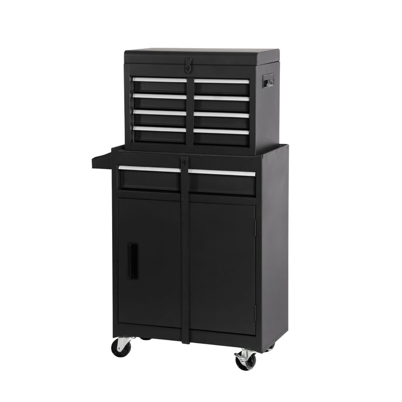 ELEMENT ACE 5-Drawer Rolling Tool Storage Cabinet with Detachable Top Tool Box, Lockable Wheels, Adjustable Shelf, Locking Mechanism and 154 Included Tools for Garage Workshop image number 0