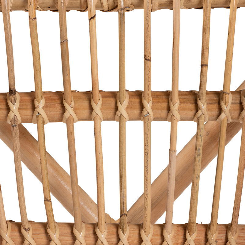 Baxton Studio Alleta Modern Bohemian Natural Brown Rattan 2-Piece Dining Chair Set