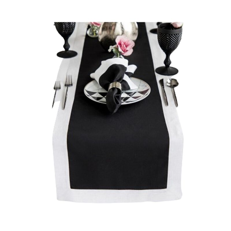 Solino Home 100% Pure Linen Table Runner - Festive Edge