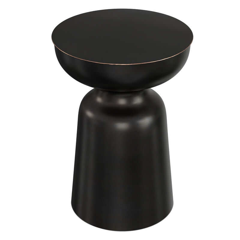 Toby 18 inch Wide Modern Industrial Metal Accent Table in Antique Copper Iron image number 5