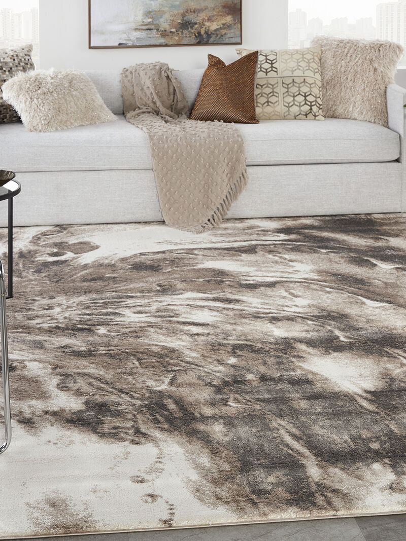 American Manor AMR03 Ivory/Mocha 3'11" x 5'11" Rug