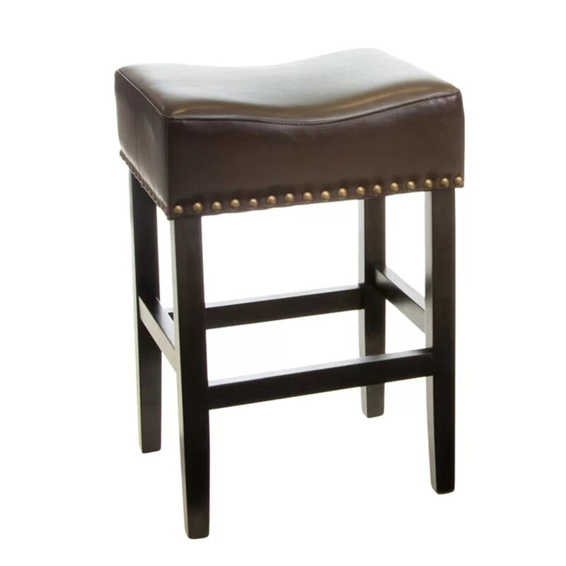 Merax Backless Ivory Leather Counter Stool (Set of 2)