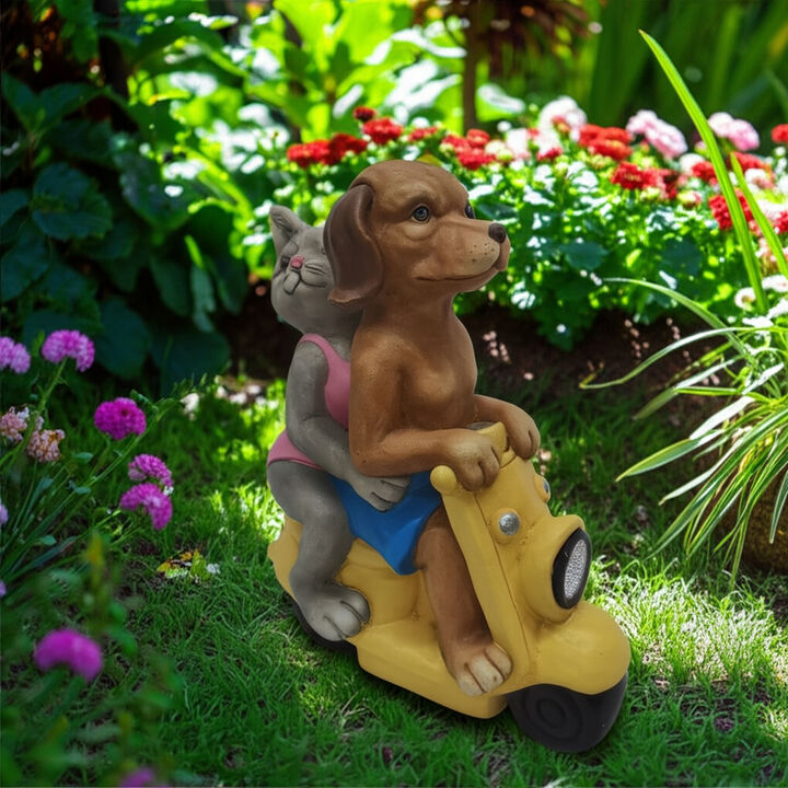 Dog & Cat on Solar Scooter