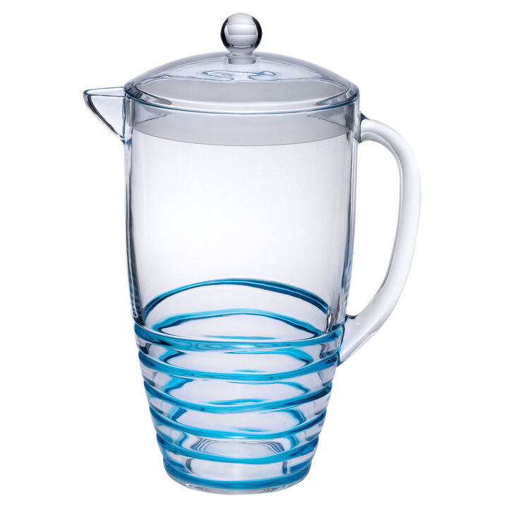 Lightweight Acrylic Pitcher with Swirl Pattern for Kitchen or Dining