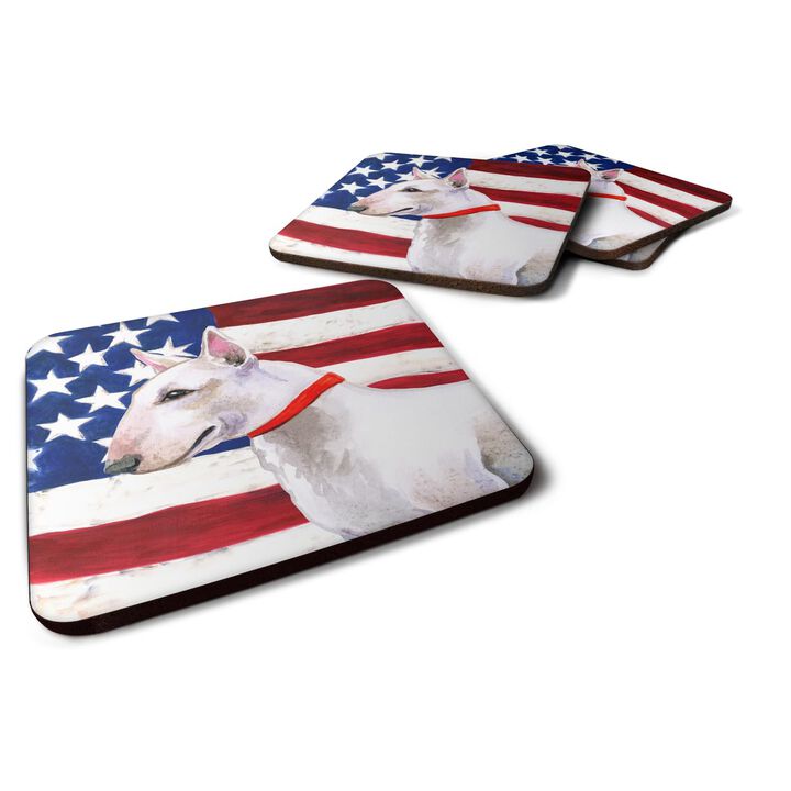 Caroline's Treasures Bull Terrier Patriotic Decorative coasters, Multicolor