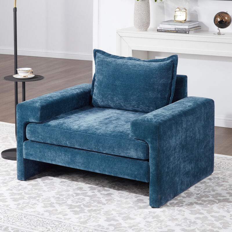 Merax Oversized Chenille Upholstered Accent Chair