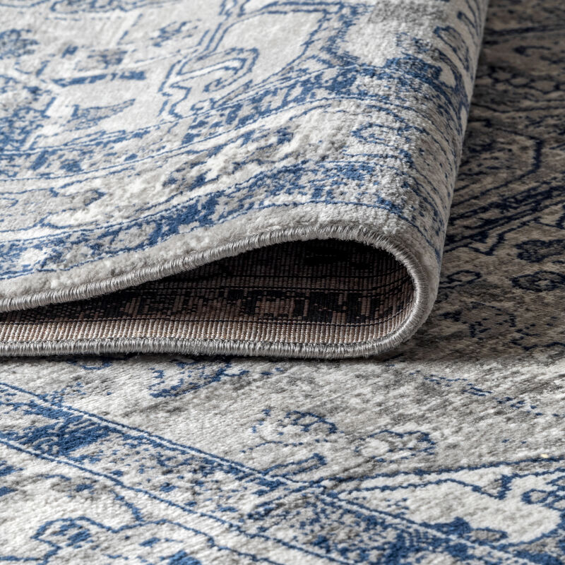 Modern Persian Vintage Medallion Square Area Rug