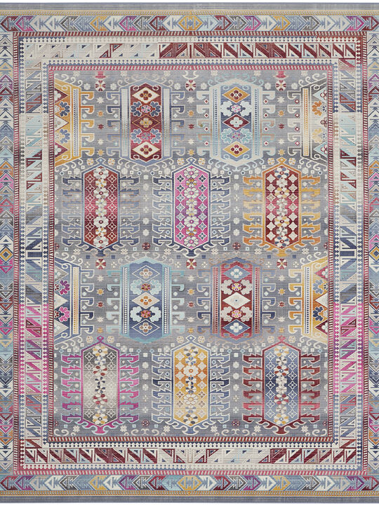 Vintage Kashan VKA06 Gray/Multicolor 8'10" x 11'10" Rug