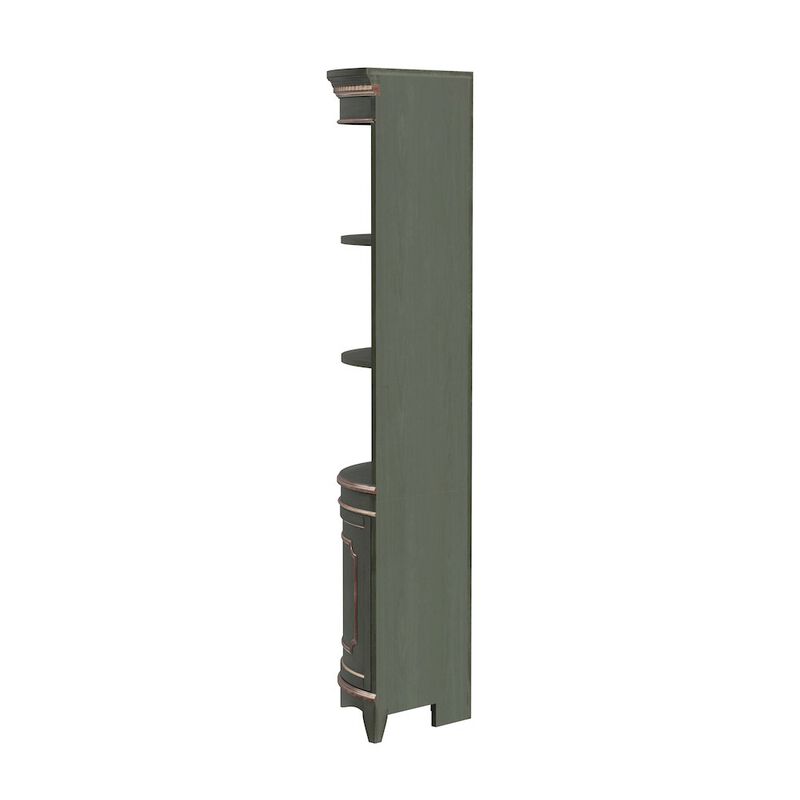 Butler Specialty Dowling 24 in W x 73 in H Quarter Round Corner Cabinet, Pastel Green image number 5