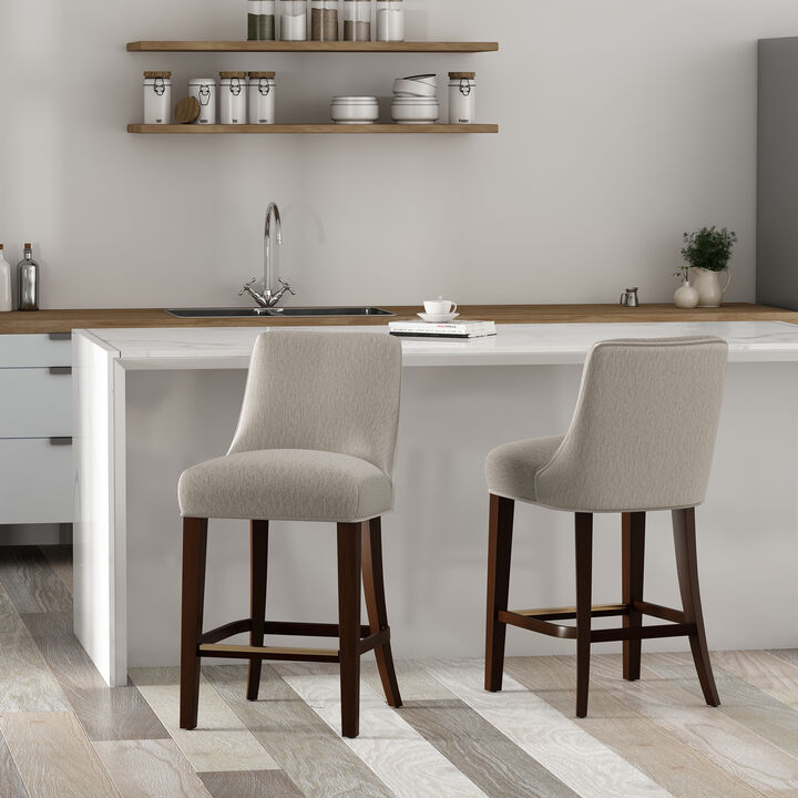 Beever Gray Counter Stools (Set of 2)