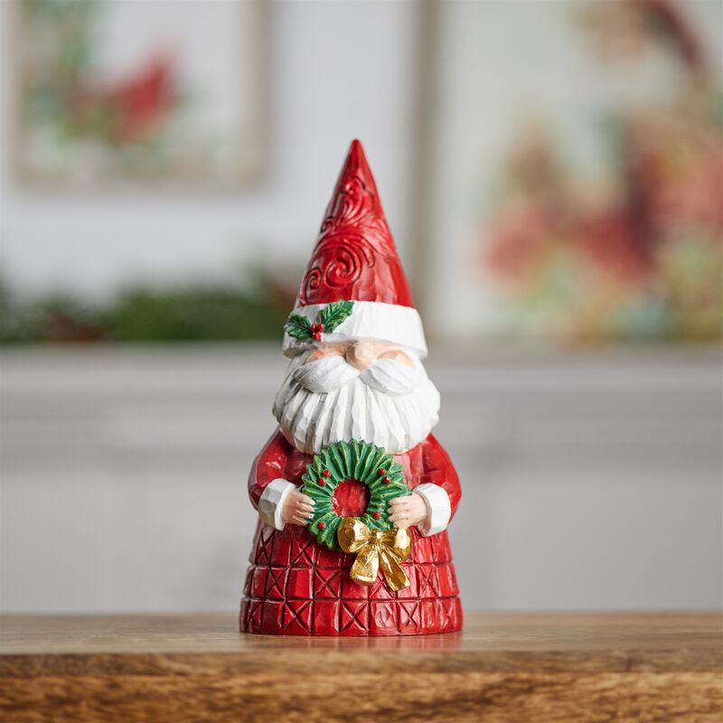 Decorative Santa Figurine – Classic Holiday Accent Piece for Indoor Christmas Displays