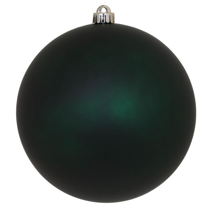 Vickerman 10" Midnight Green Matte Ball Ornament.