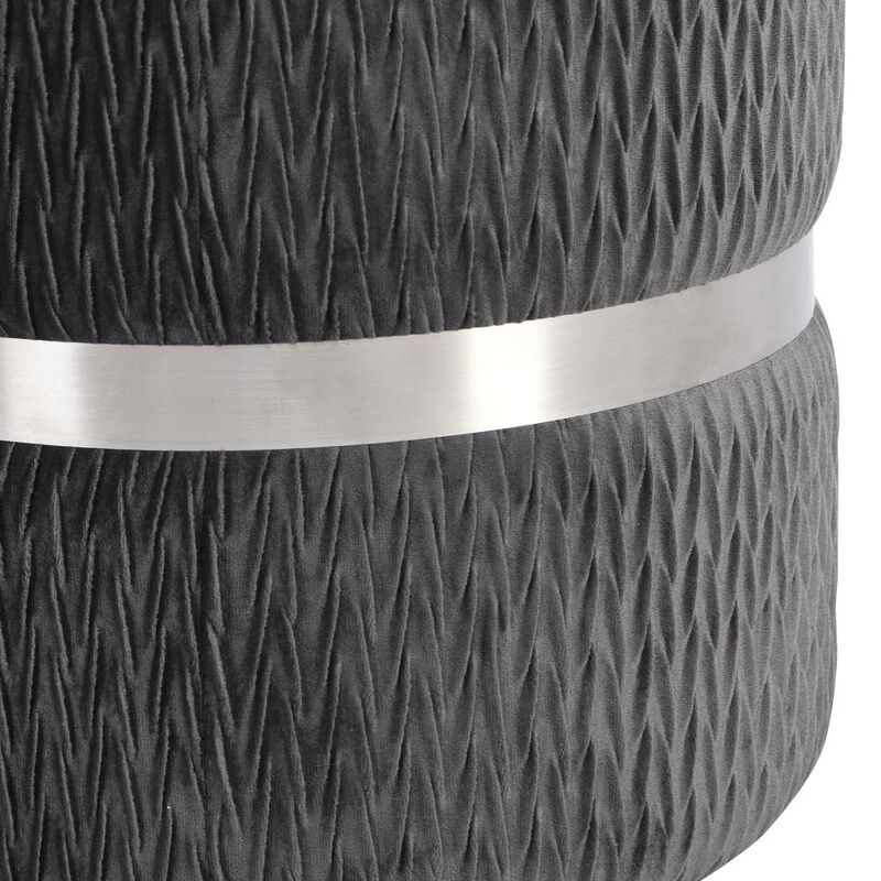 Techni Mobili Storage Ottoman, Grey