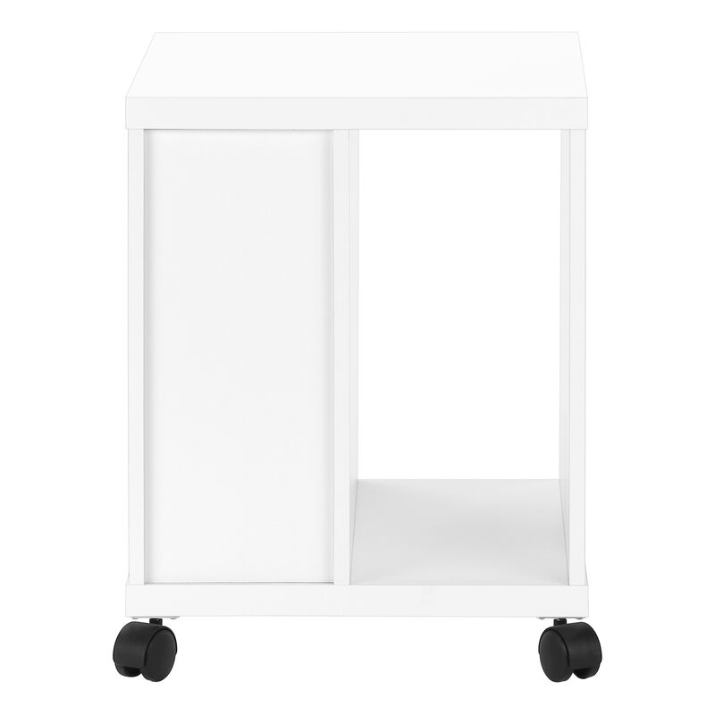 Monarch Specialties I 7055 Office, File Cabinet, Printer Cart, Rolling File Cabinet, Mobile, Storage, Work, Laminate, White, Contemporary, Modern image number 6