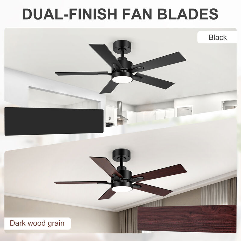 Breezary 42" LED Ceiling Fan with Light, 5 Blades, DC Motor, 6 Speeds, Remote Control image number 3