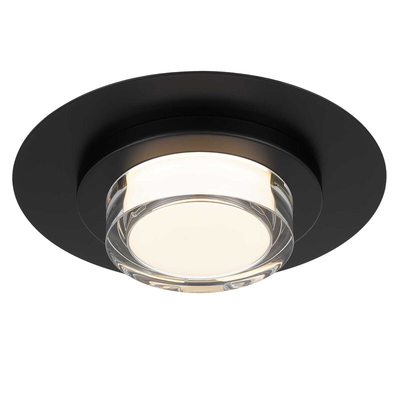 Plate Round 12 inch Black LED Flush Mount image number 0