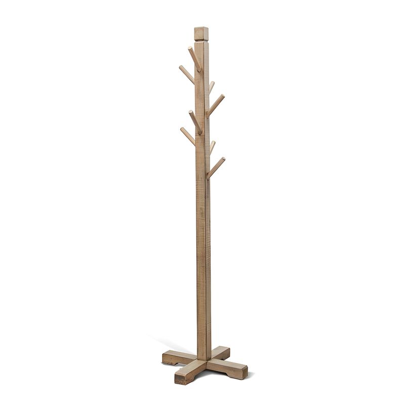Rena Coat, Hat Tree Stand, 8 Wood Stems, Mahogany image number 0