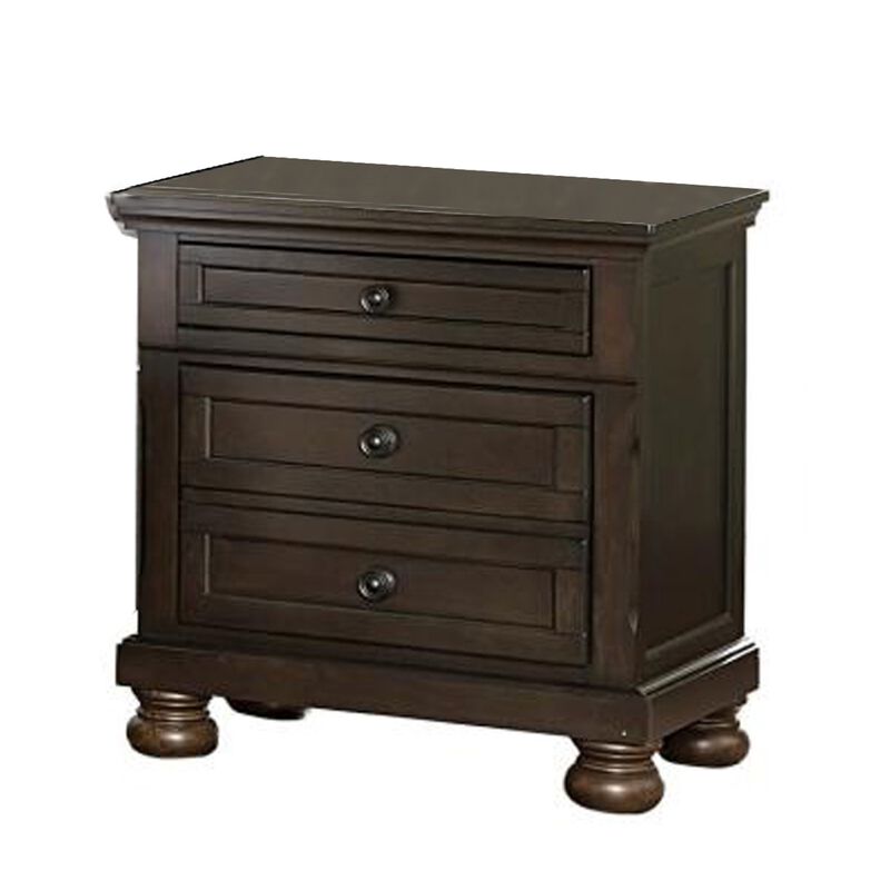 Queen Size Bedroom Set, Brown Finish, Storage Bed with Drawers, 2-Piece Set with Bed and Nightstand image number 5