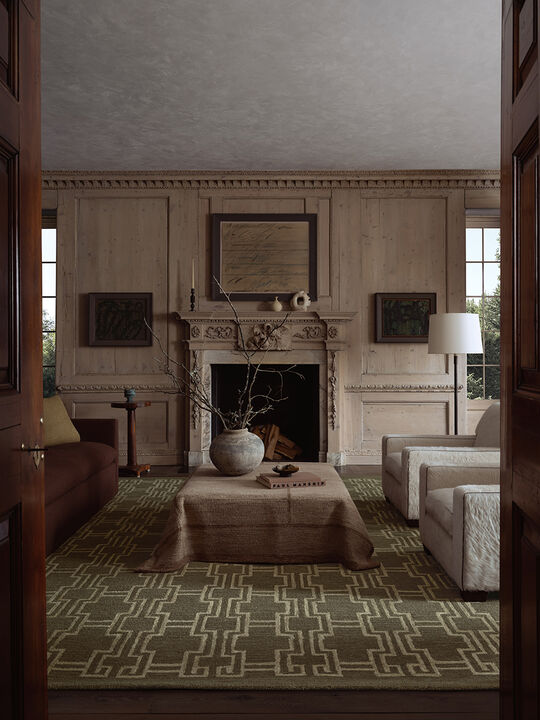 Barrow BAR02 Moss/Beige 8'6" x 11'6" Area Rug by Jeremiah Brent x Loloi