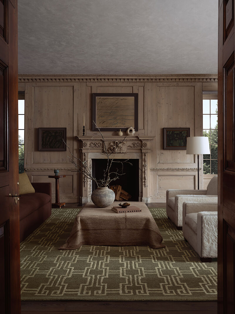 Barrow BAR02 Moss/Beige 8'6" x 11'6" Area Rug by Jeremiah Brent x Loloi