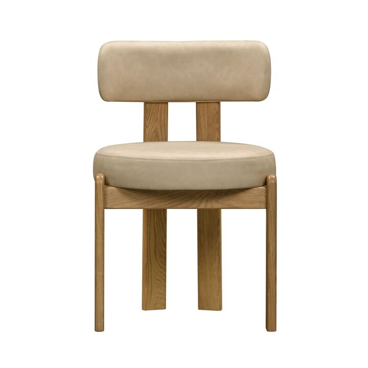 Tov Furniture Odessa Cream Vegan Leather Dining Chair