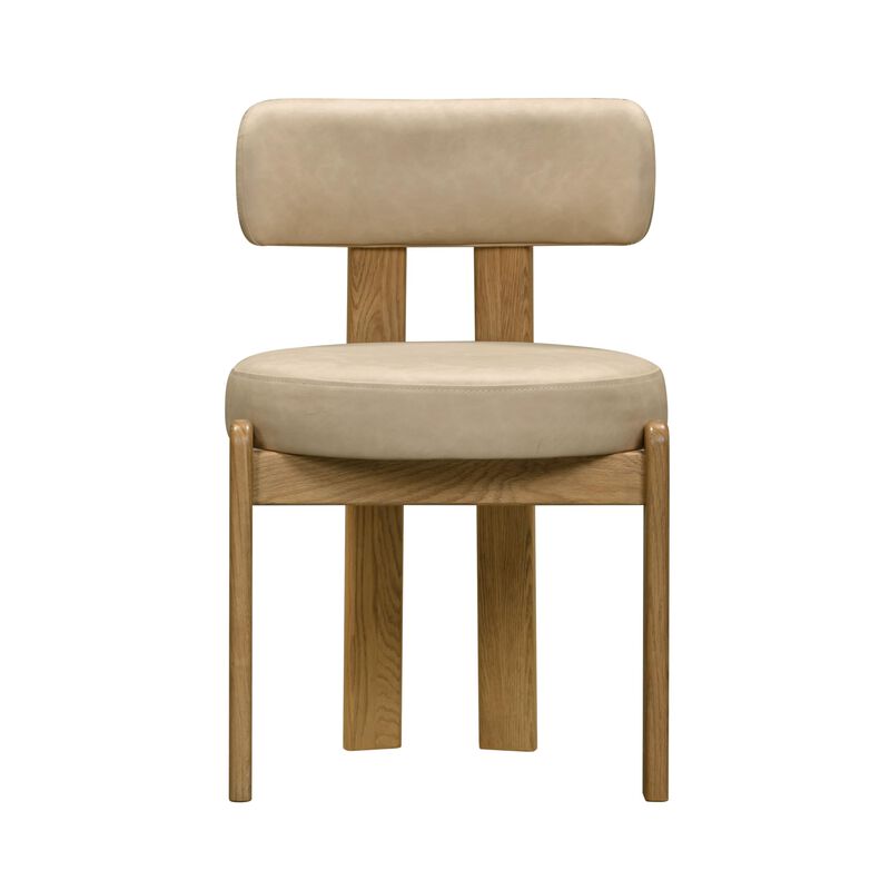 Tov Furniture Odessa Cream Vegan Leather Dining Chair image number 0