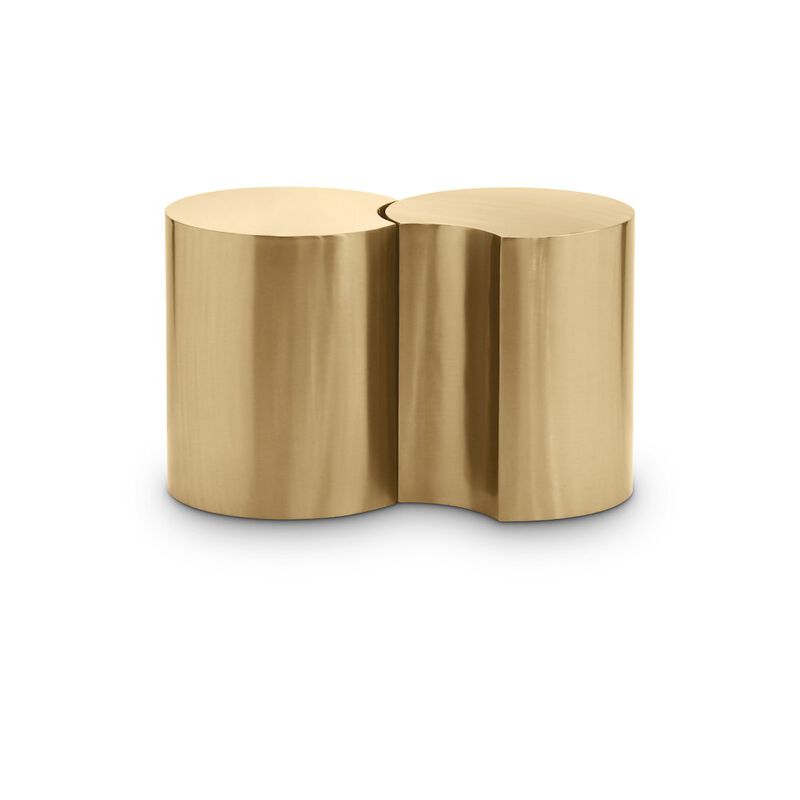 Meridian Furniture Dimple Gold End Table