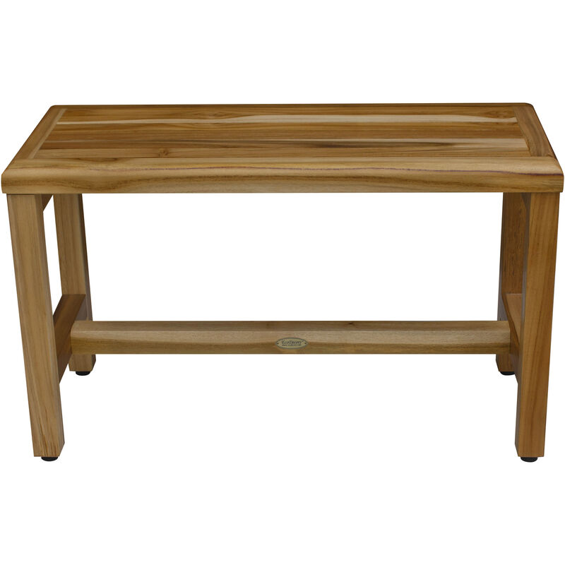 EcoDecors Eleganto EarthyTeak 30" Teak Wood Shower Bench