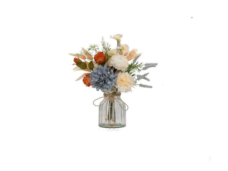 Blue Artificial Dahlia Flowers Vase Filler Flower Aritificial image number 0