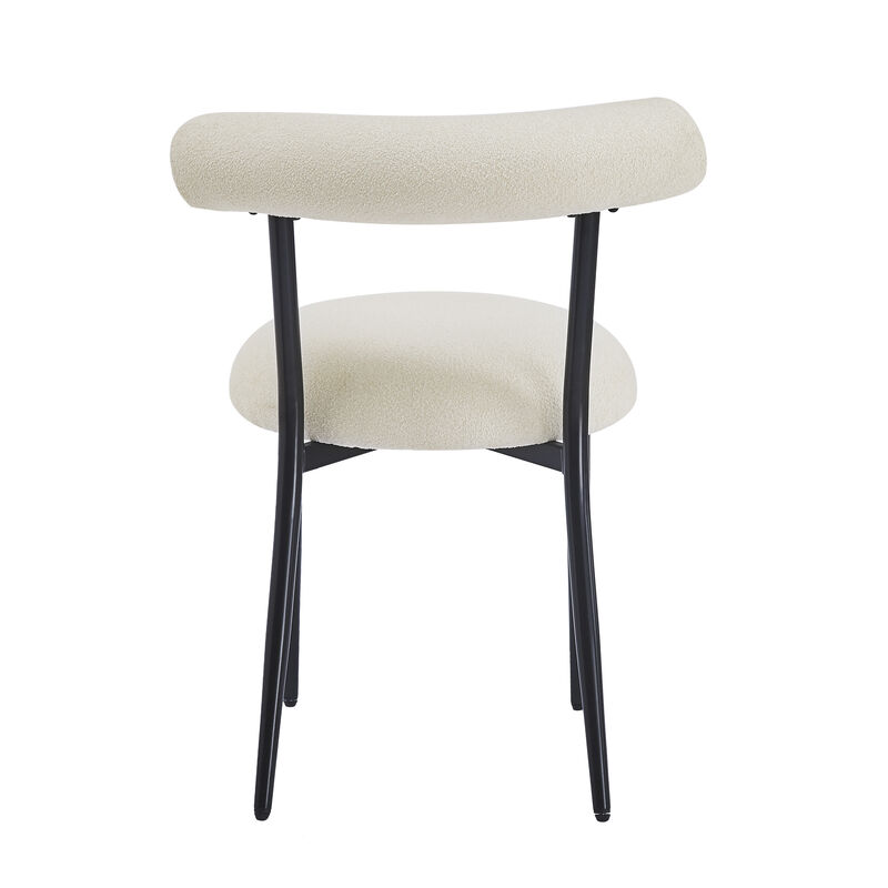 Merax Modern 2 Pieces Dining Chairs with Metal Frame