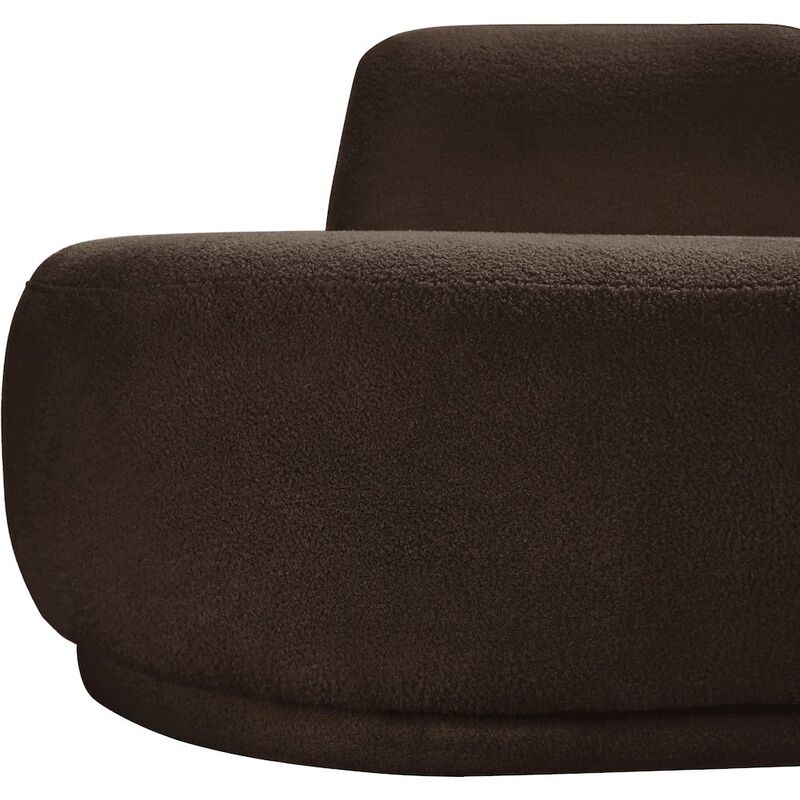 Meridian Furniture Argyle Brown Teddy Fabric Chaise/Loveseat
