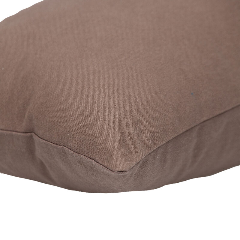 HomeRoots 12" X 18" Brown Cotton Throw Pillow image number 2