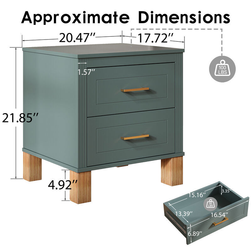 Cidwox 2 Drawer Nightstand image number 2