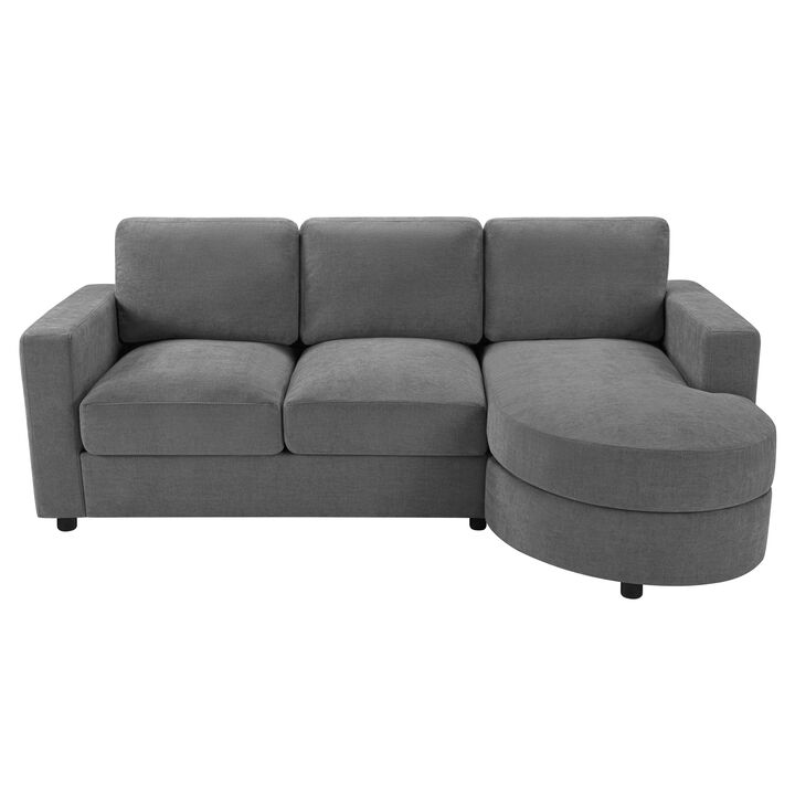 Merax Modern Sectional Sofa  L-shaped Sofa Couch with a Curved Chaise Lounge