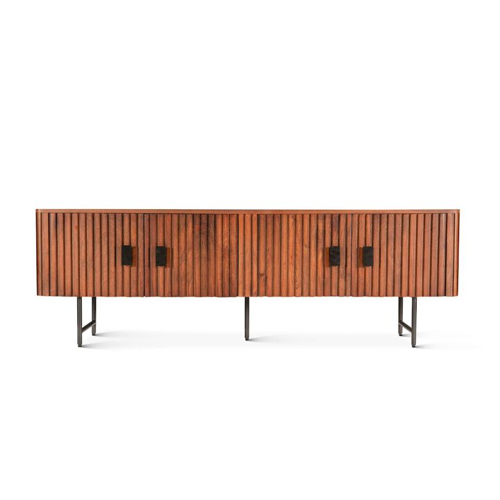 World Interiors Halden 67 Plasma Cabinet Pecan Brown