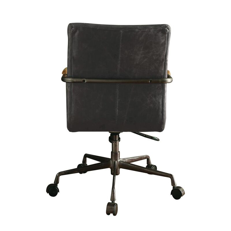 Acme Furniture Harith Executive Office Chair, Antique Slate Top Grain Leather