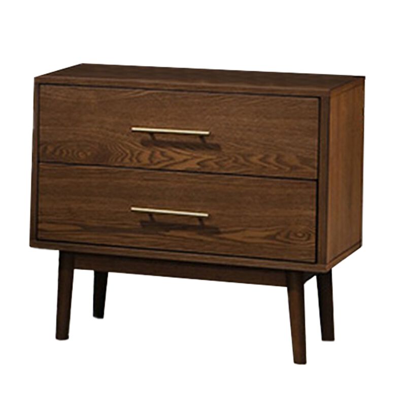 Queen Bedroom Set, Walnut Brown, Nickel Wood, 2 Piece Set with Nightstand image number 5