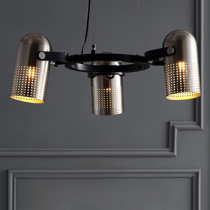 Loki 3-Light Adjustable Metal LED Chandelier