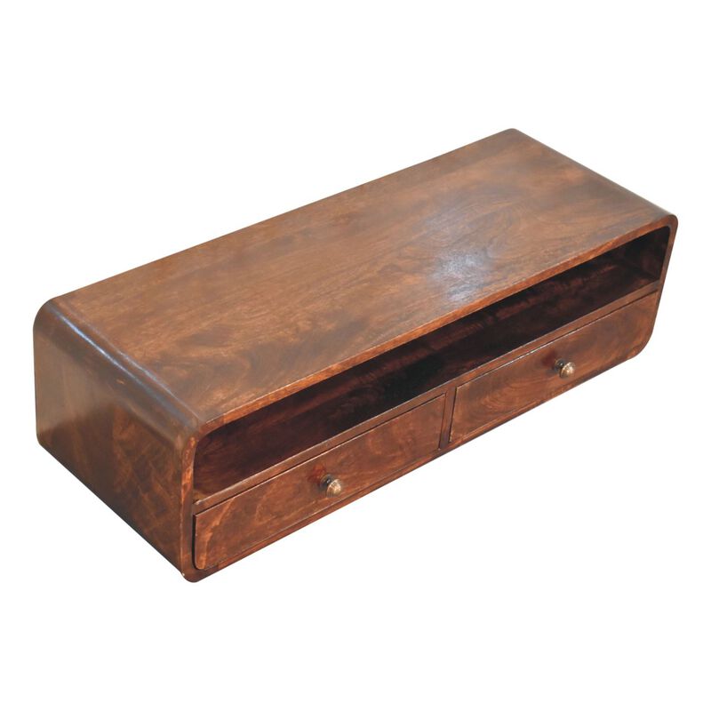 Artisan Furniture Solid Wood Floating California Walnut Open Console image number 4