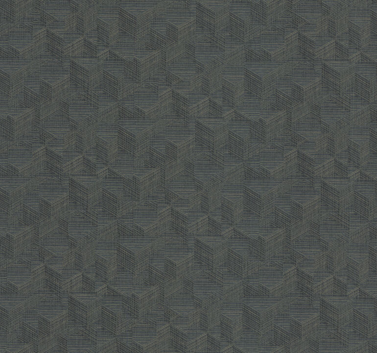 Naila Denim Geo Weave Wallpaper