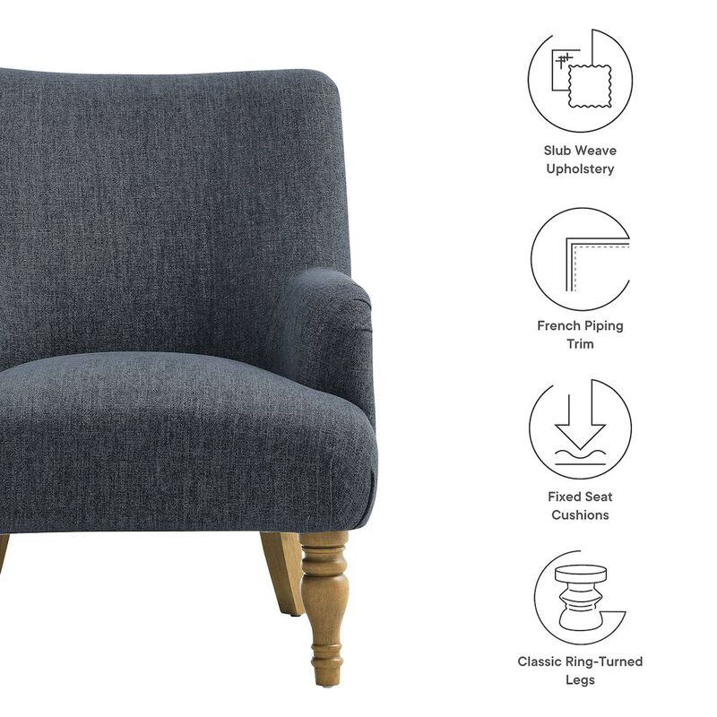 Ellington Fabric Upholstered Accent Armchair image number 1