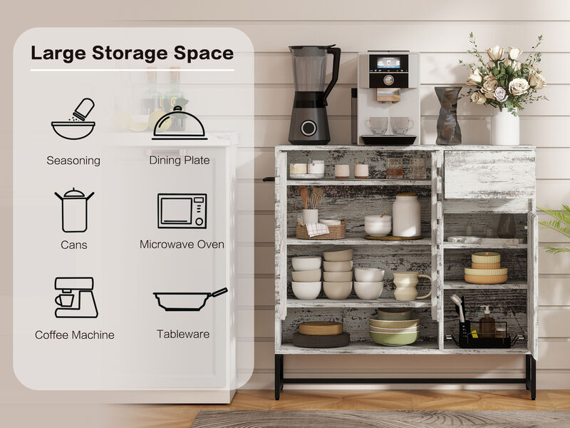 Jilnop rustic storage cabinet image number 7