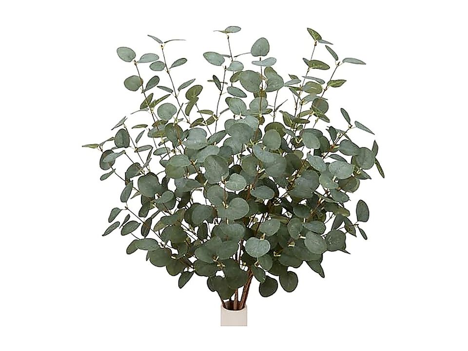 12 Pack 27 Eucalyptus Stems Greenery Leaf Spray In Green Silk Plastic Plants