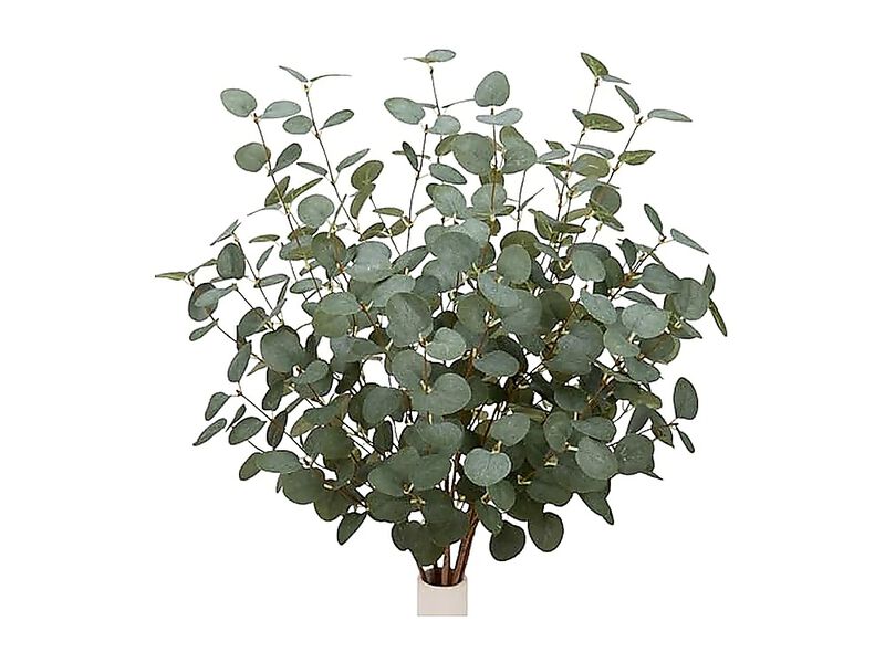 12 Pack 27 Eucalyptus Stems Greenery Leaf Spray In Green Silk Plastic Plants image number 0
