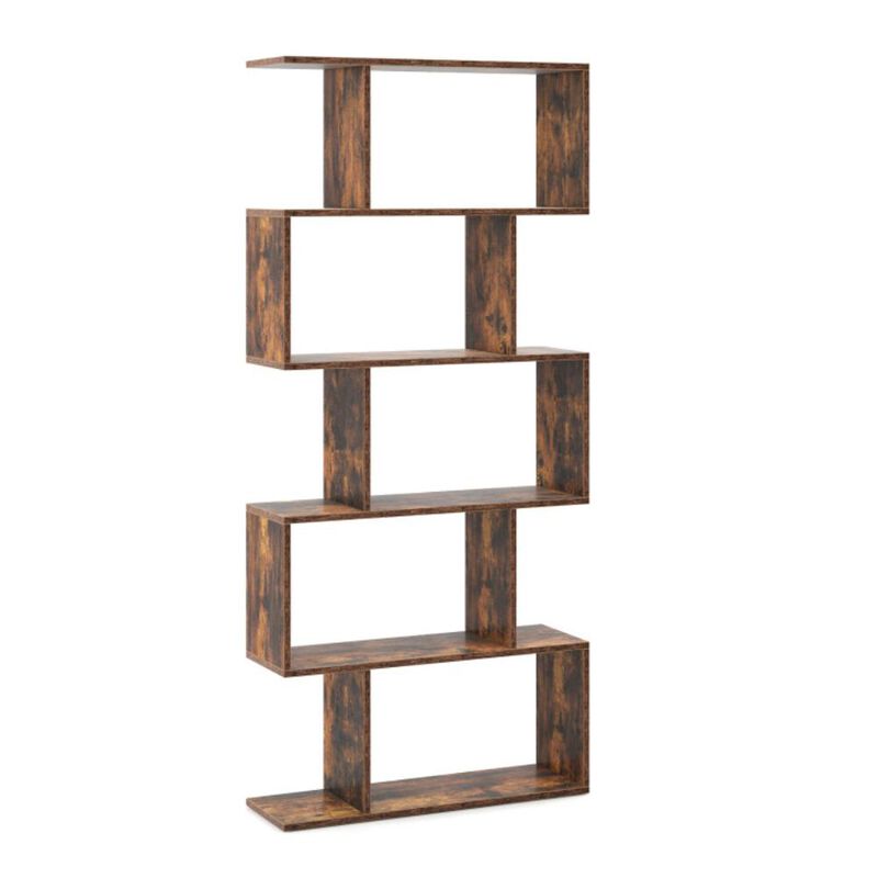 Hivvago 5-Tier Bookshelf with Anti-Toppling Device for Living Room Home Office