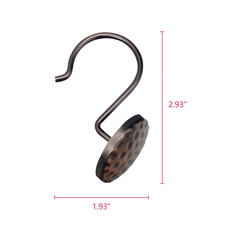 Utopia Alley Rust-Resistant Metal Shower Curtain Hooks, Shower Hooks Hangers for Bathroom, Kitchen Utensils, Curtains, Clothing, Towels etc - Set of 12 image number 7
