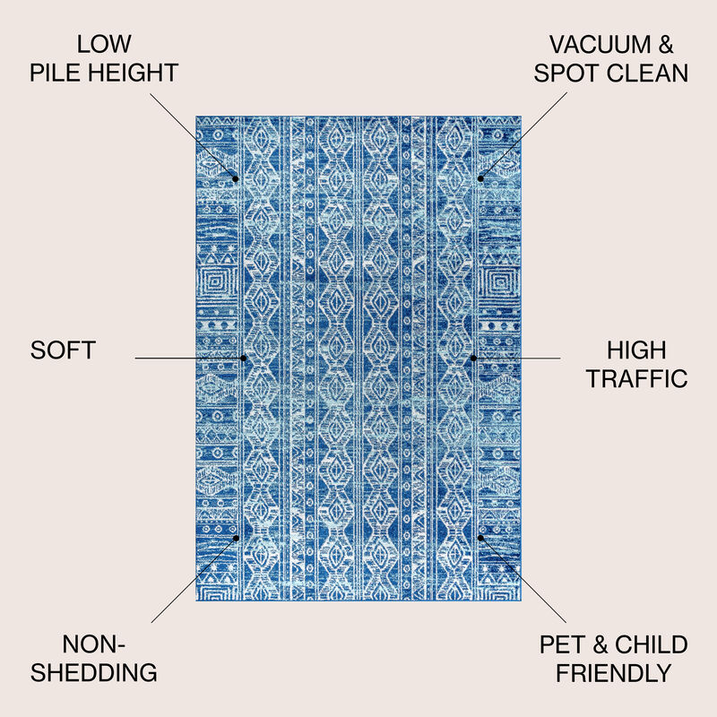 Modern Persian Boho Vintage Tribal Area Rug